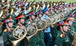 Nữ quân nhân lần đầu hợp luyện trước diễu binh 2/9 Nữ quân nhân lần đầu hợp luyện trước diễu binh 2/9