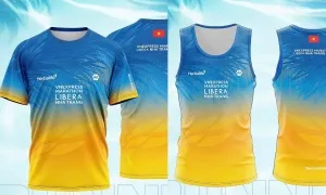 Áo VnExpress Marathon Libera Nha Trang 2025 phối màu tảo biển, san hô Áo VnExpress Marathon Libera Nha Trang 2025 phối màu tảo biển, san hô